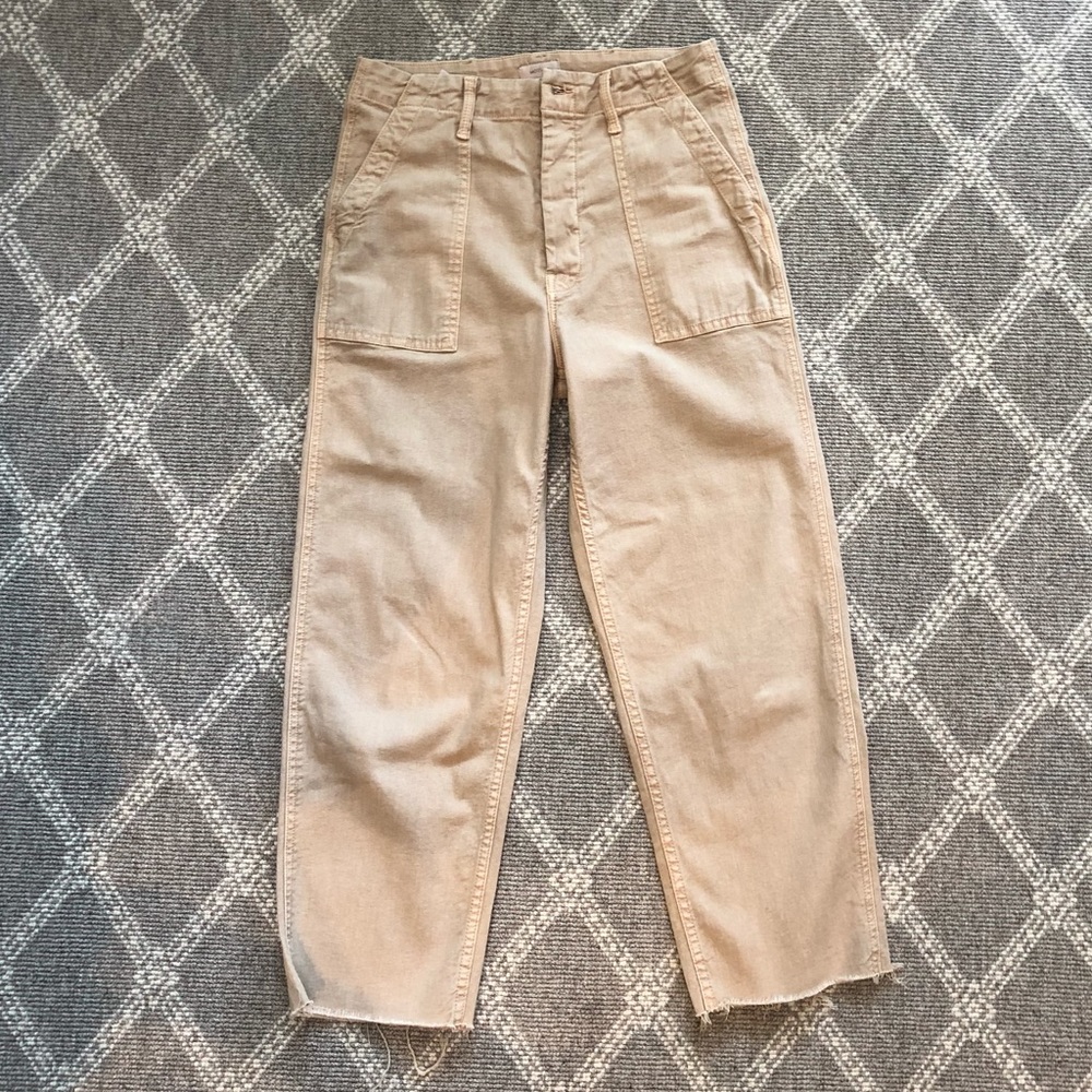 Mother Beige Ankle Pants